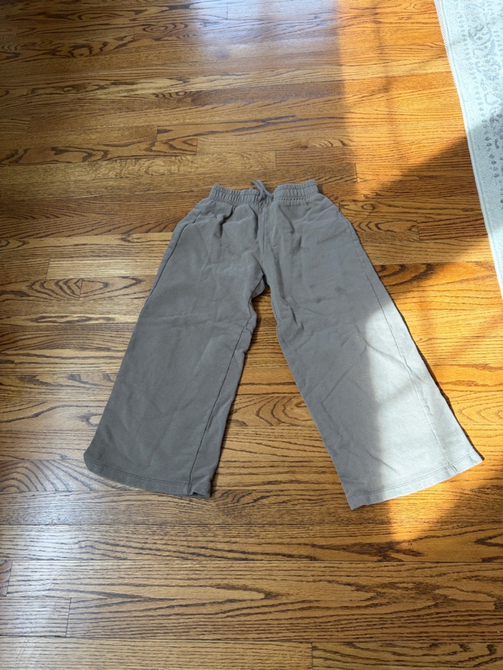 Zara Kids Taupe Wide-Leg Sweatpants